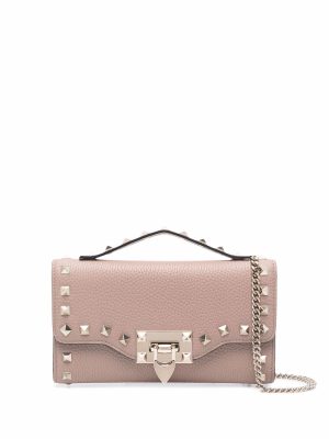 Valentino Garavani Rockstud leather wallet-on-chain