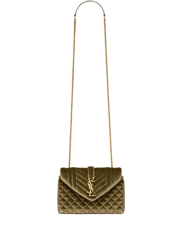 Saint Laurent small Envelope velvet shoulder bag
