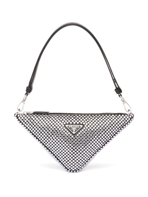 Prada Prada Triangle crystal-embellished bag