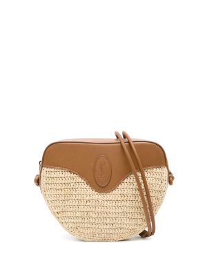 Saint Laurent Le Coeur raffia crossbody bag