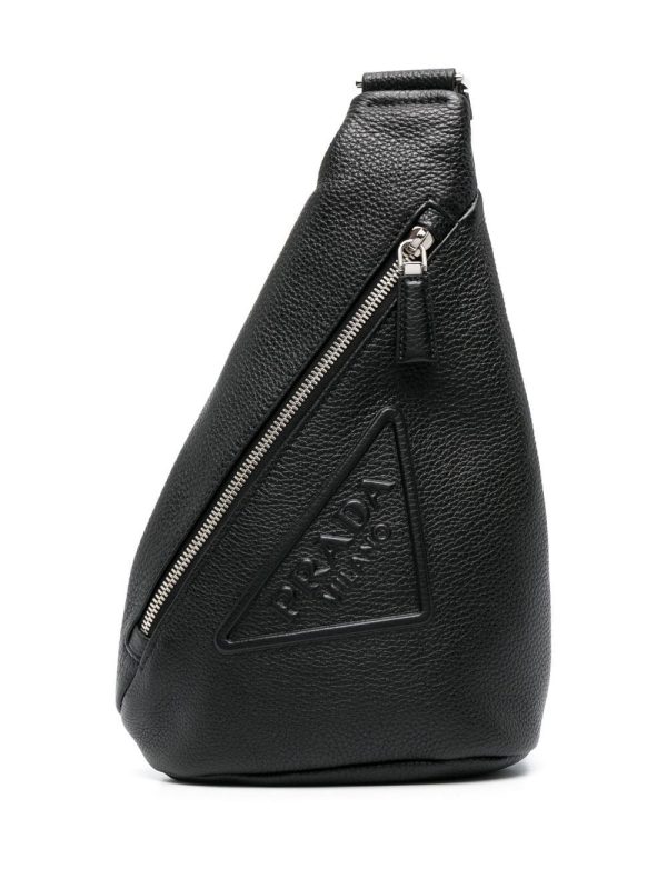 Prada Cross logo-embossed backpack