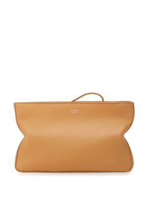 Ferragamo logo-debossed clutch bag