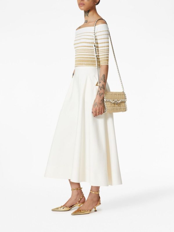 Valentino Garavani small Rockstud bouclé shoulder bag - Image 2