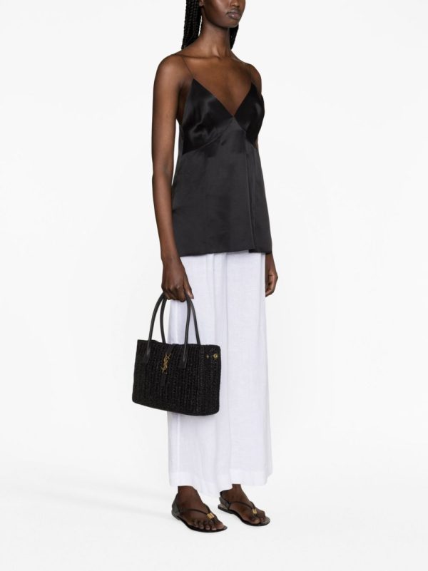 Saint Laurent Panier raffia tote bag - Image 2