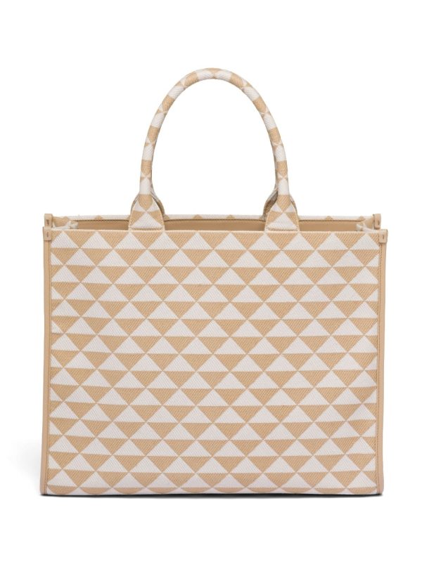 Prada large Symbole embroidered tote bag - Image 2