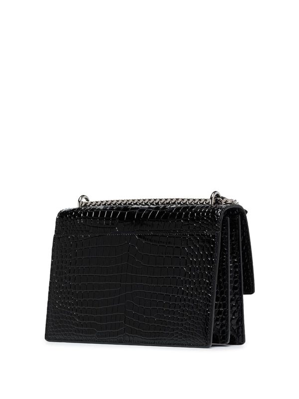 Saint Laurent Sunset croc-effect shoulder bag - Image 2