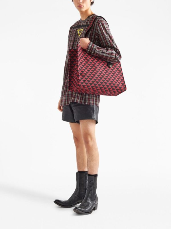 Prada large Symbole embroidered tote bag - Image 2