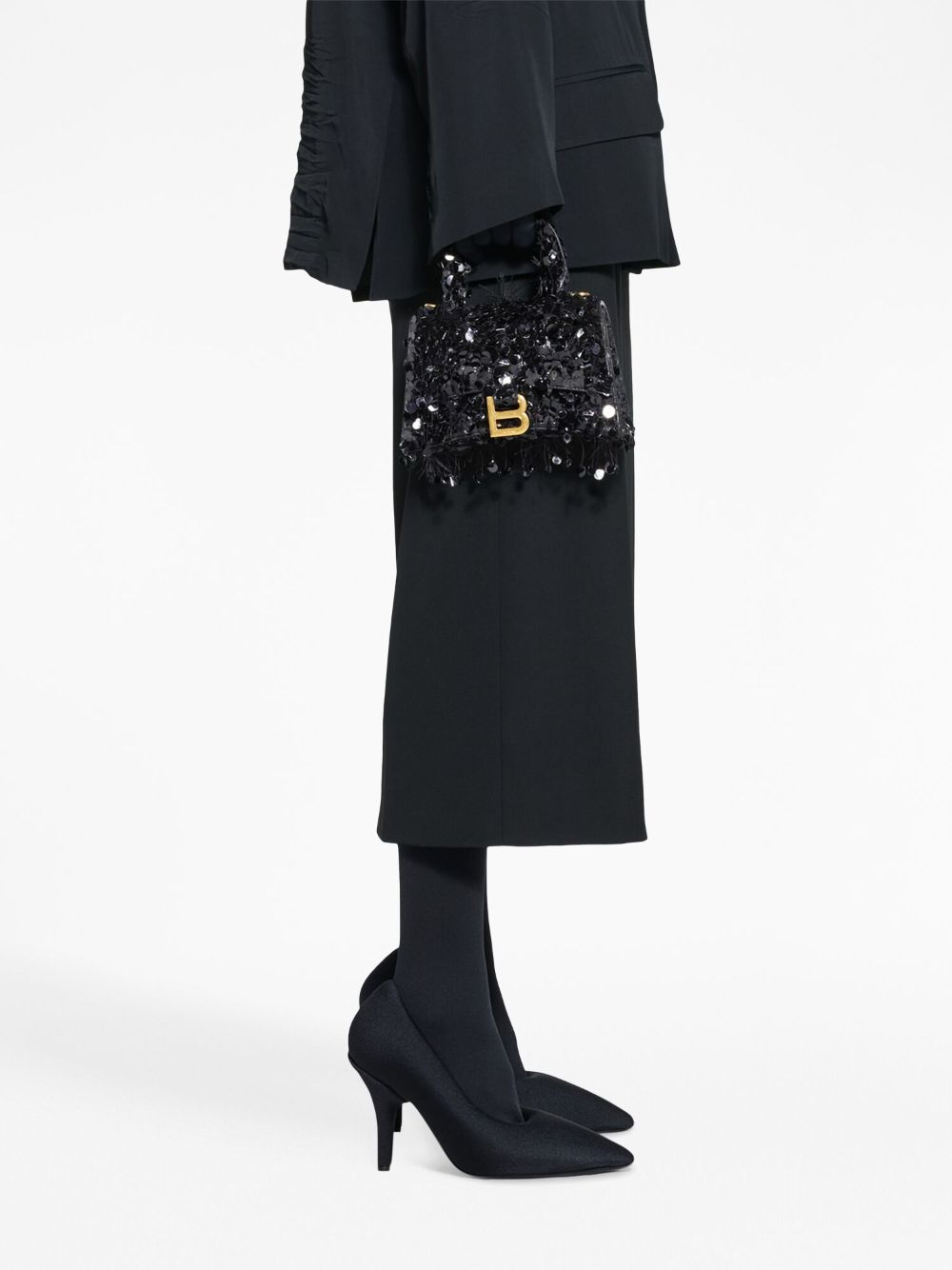 Balenciaga Hourglass XS sequin-embellished bag - Image 2