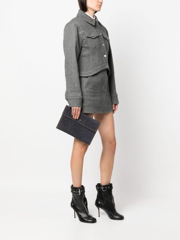 Alexander McQueen denim clutch bag - Image 5