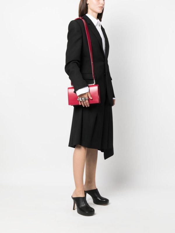 Alexander McQueen The Biker Jewelled leather crossbody bag - Image 2