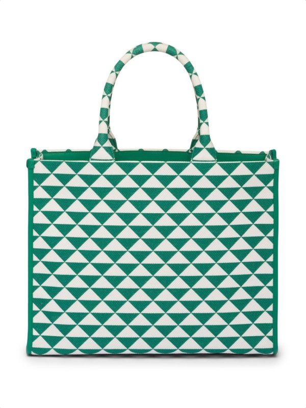 Prada large Symbole embroidered tote bag - Image 2