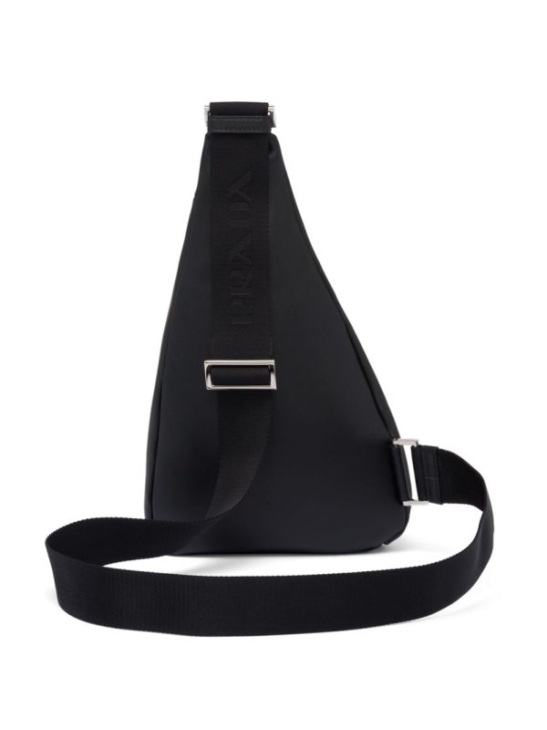 Prada logo-plaque one-shoulder backpack - Image 2