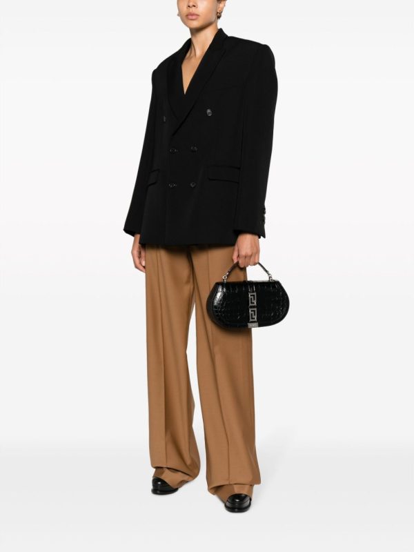 Versace Greca Goddess croc-embossed shoulder bag - Image 2
