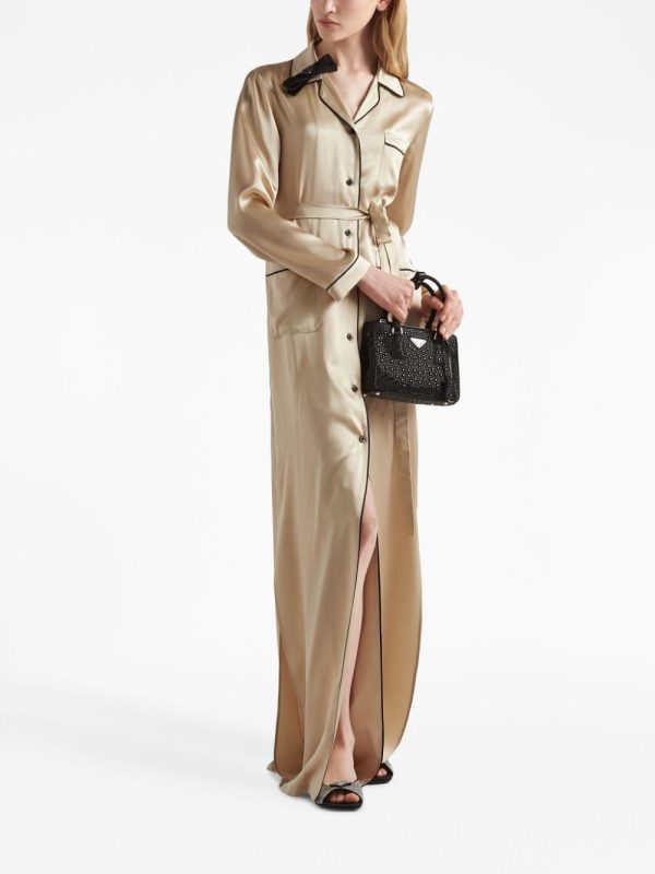 Prada Galleria crystal-embellished satin mini bag - Image 2