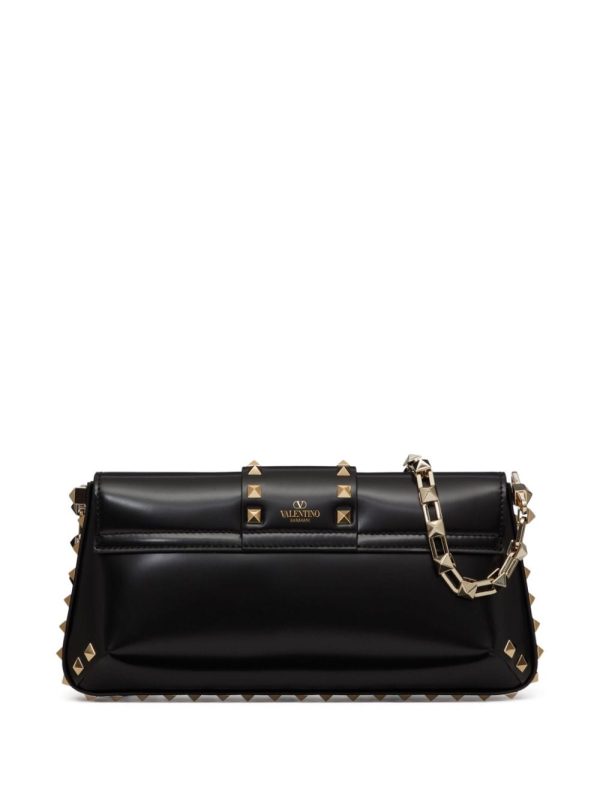 Valentino Garavani Rockstud brushed-leather shoulder bag - Image 3