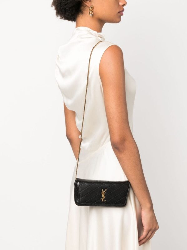 Saint Laurent mini quilted leather crossbody bag - Image 2