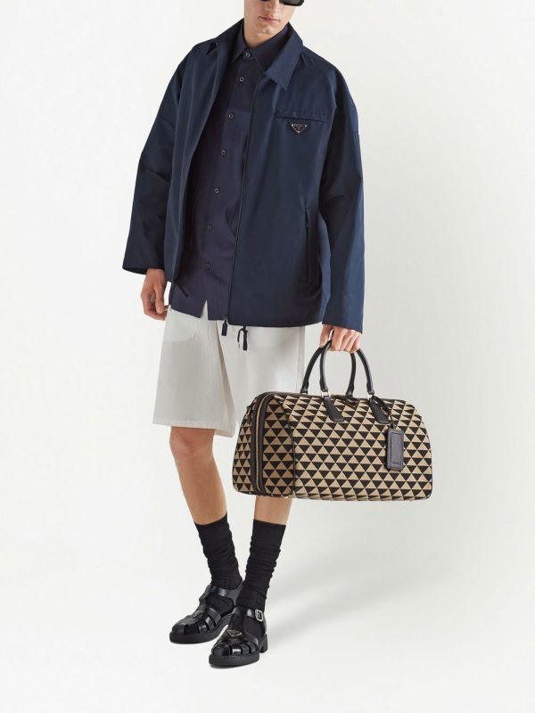 Prada Symbole embroidered fabric travel bag - Image 2