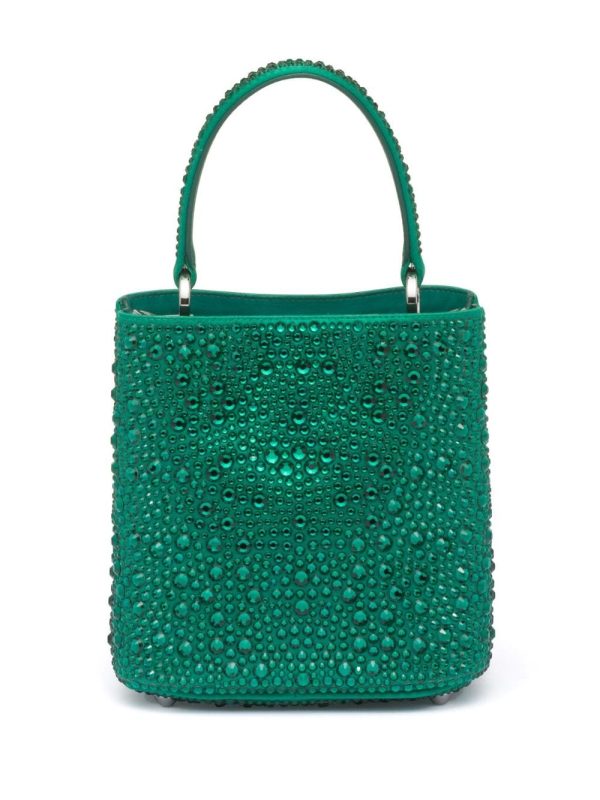 Prada small Panier crystal-embellished tote bag - Image 2