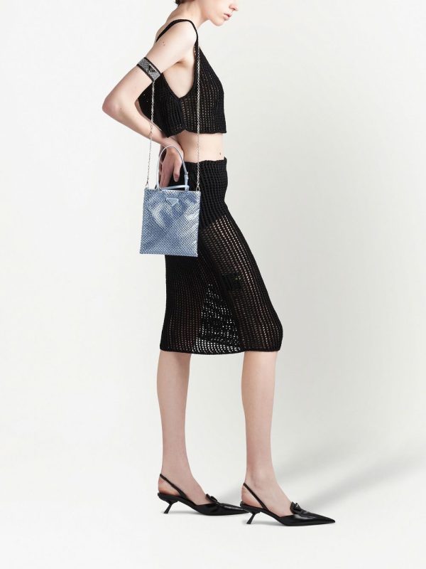 Prada crystal-embellished satin handbag - Image 2