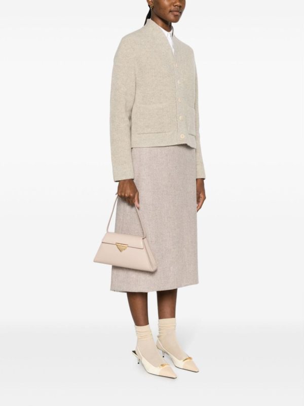 Prada logo-buckle leather shoulder bag - Image 2