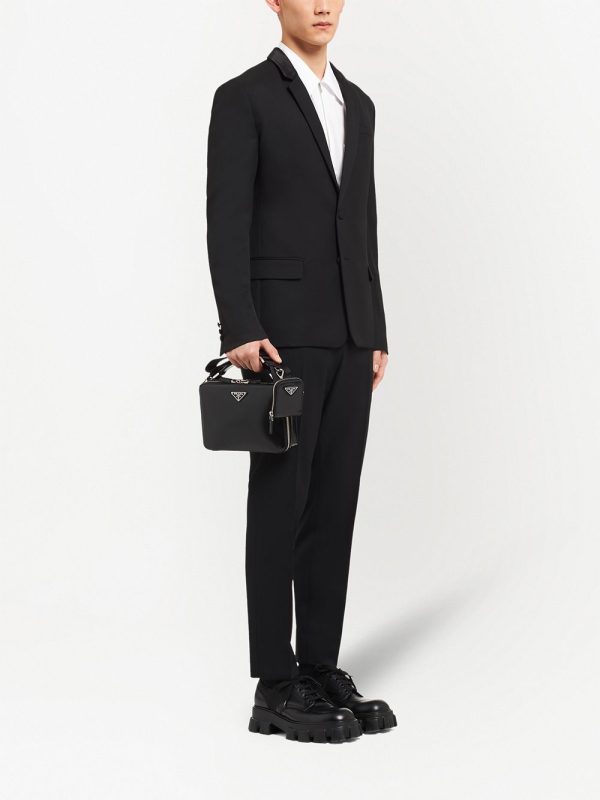 Prada Brique brushed-leather crossbody bag - Image 2
