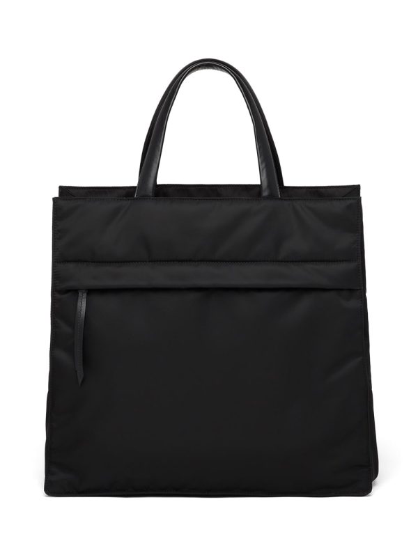 Prada Re-Nylon logo plaque tote bag - Image 2