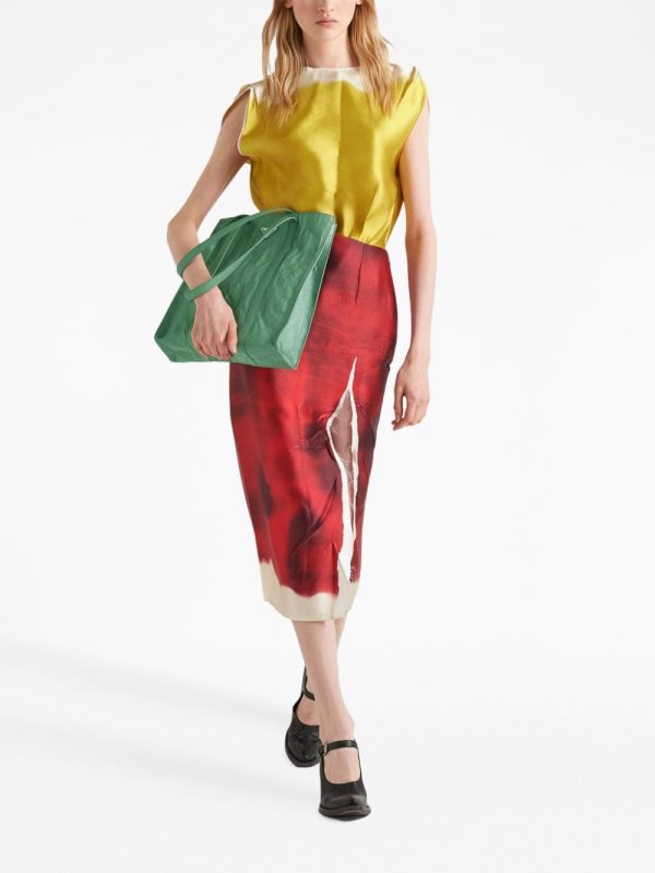 Prada small antique nappa leather tote - Image 2