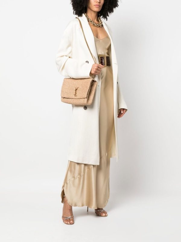 Saint Laurent Kate raffia shoulder bag - Image 2