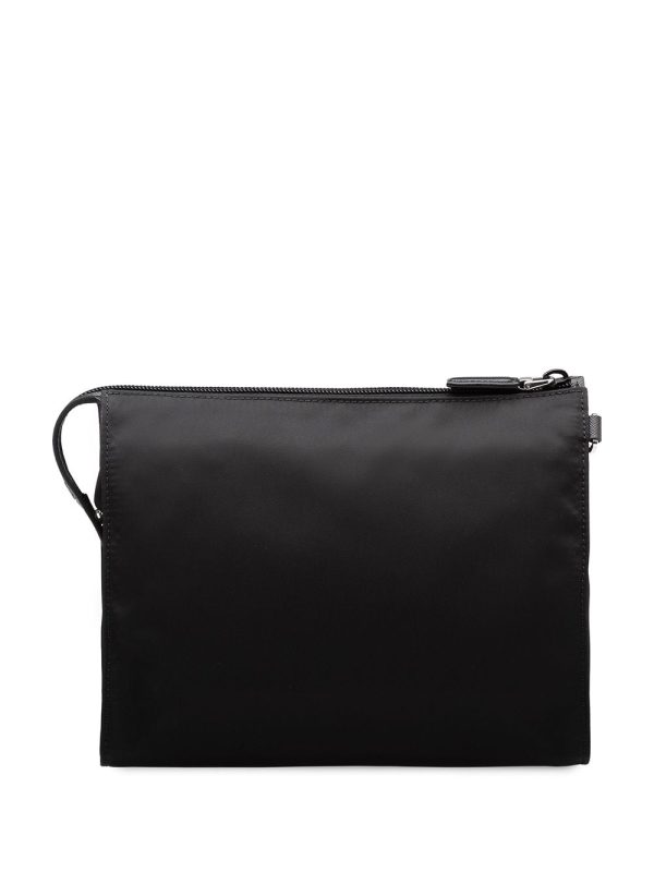 Prada Re-Nylon and Saffiano leather pouch - Image 2