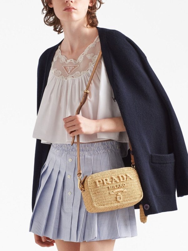 Prada raffia shoulder bag - Image 2