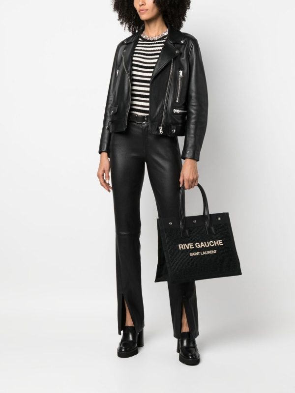Saint Laurent Rive Gauche woven tote bag - Image 2