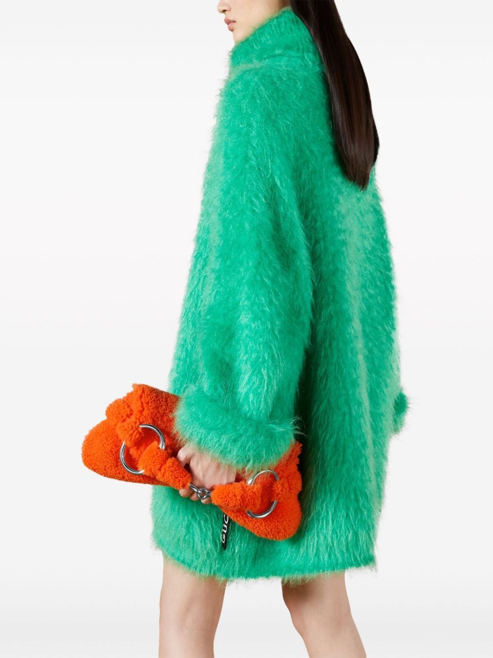 Gucci medium Horsebit Chain shearling shoulder bag - Image 2