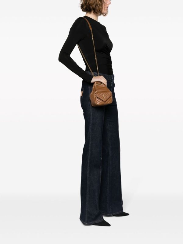 Saint Laurent mini Joe quilted leather bucket bag - Image 2