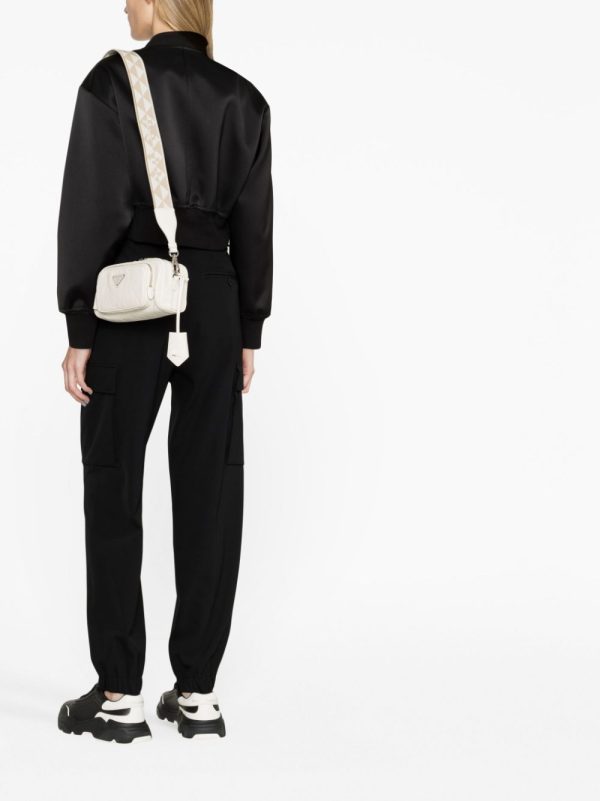 Prada logo-plaque leather shoulder bag - Image 2