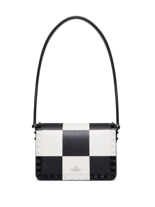 Valentino Garavani small Rockstud23 chess-print shoulder bag - Image 2