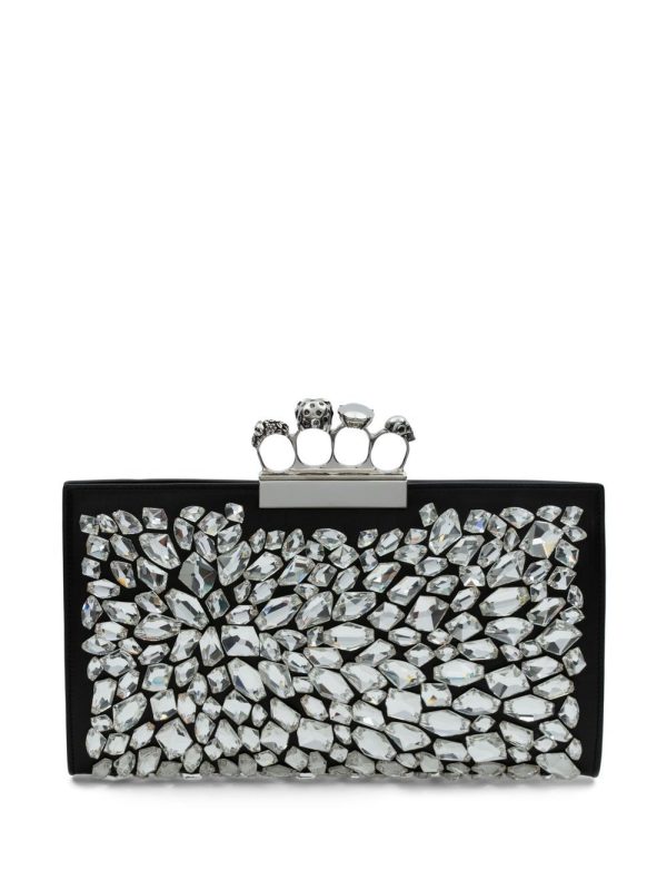 Alexander McQueen Jewelled Flat crystal-embellished clutch bag - Image 4