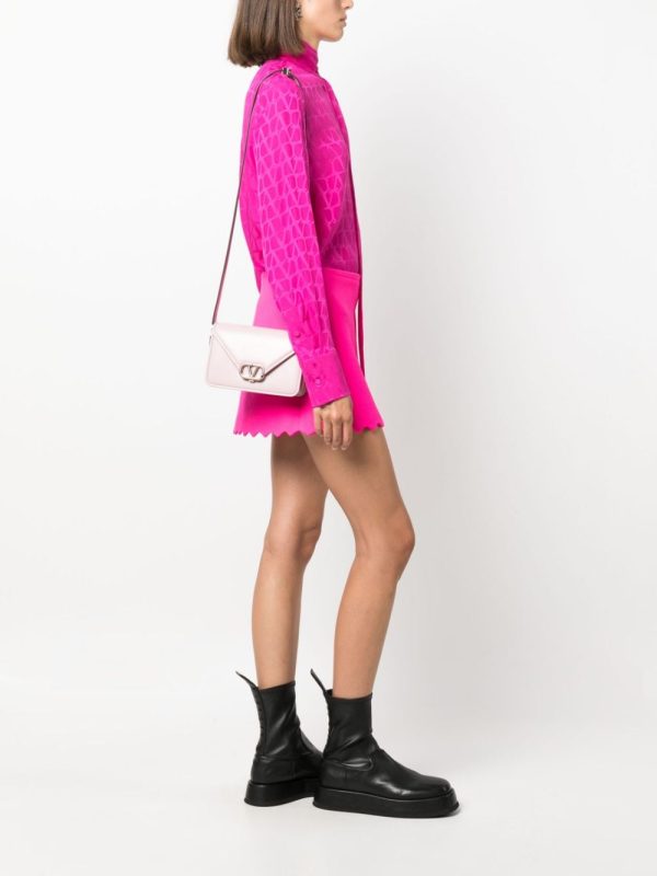 Valentino Garavani small Letter leather shoulder bag - Image 2