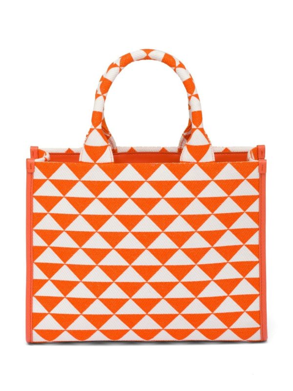 Prada small Symbole embroidered tote bag - Image 2