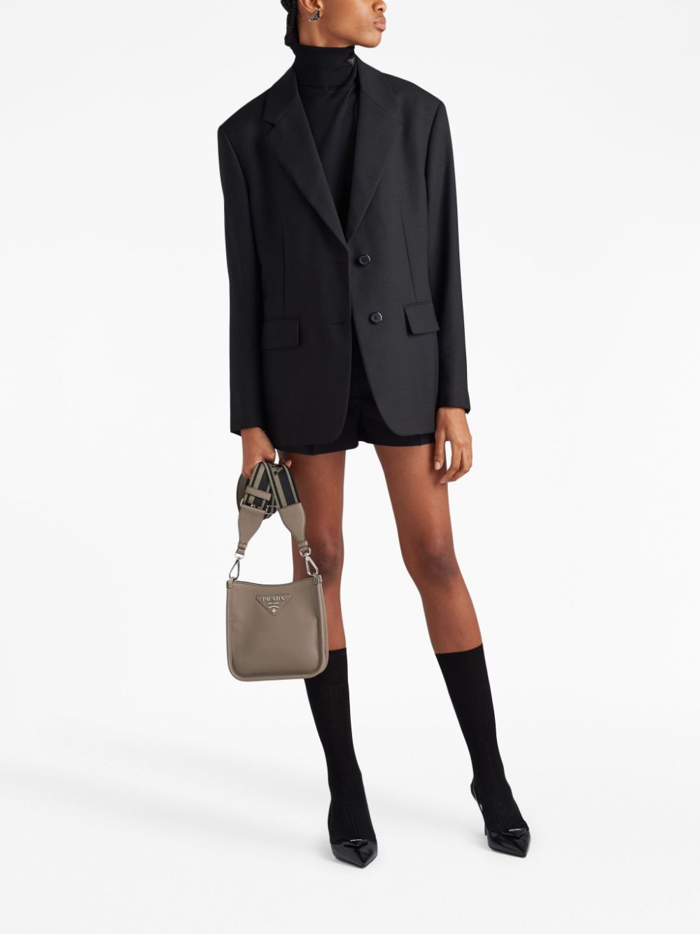 Prada mini logo-plaque shoulder bag - Image 2