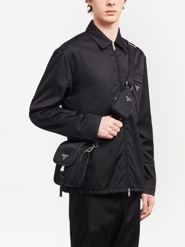 Prada Saffiano triangle-logo re-nylon shoulder bag - Image 2