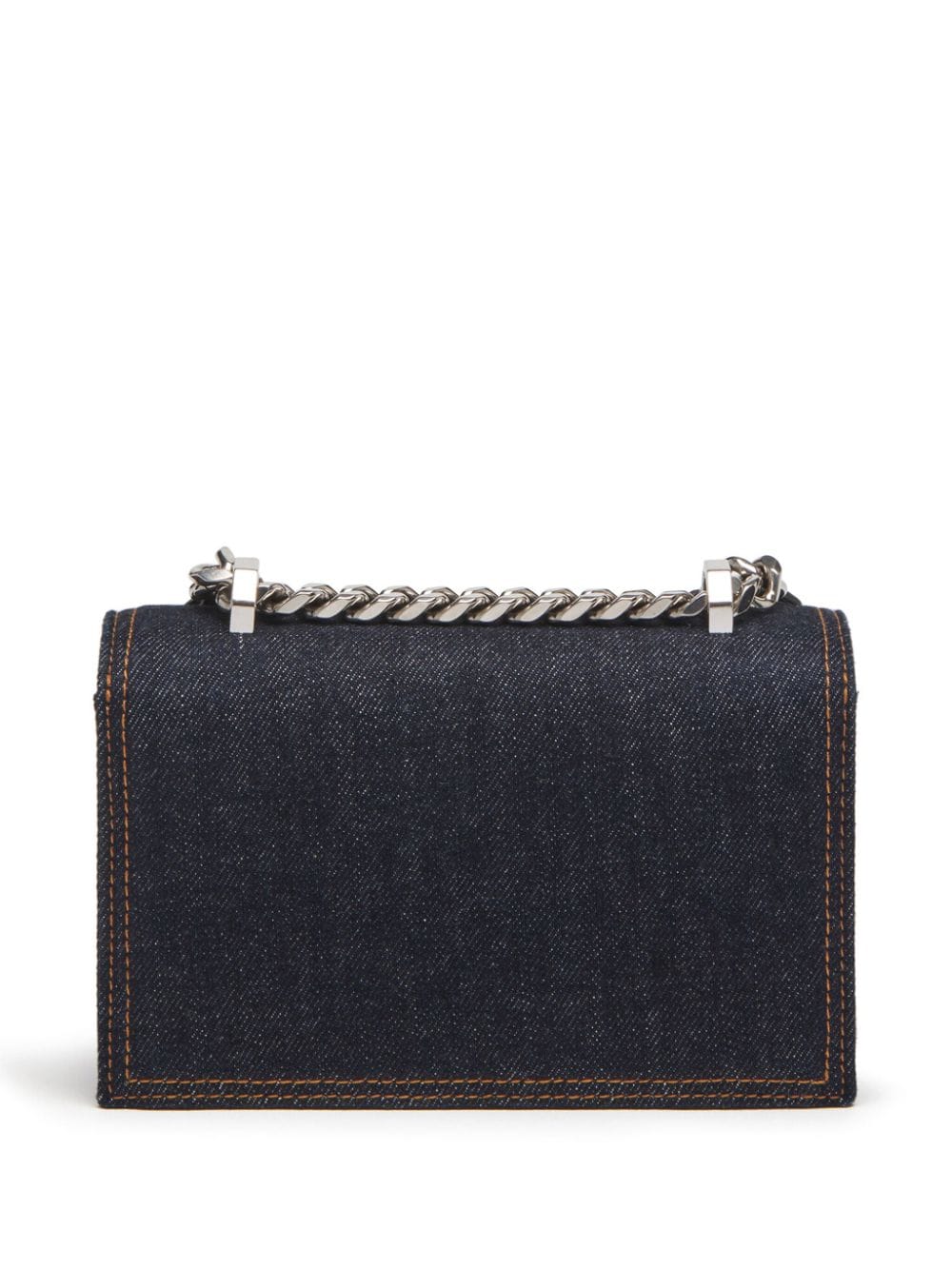 Alexander McQueen Mini Jewelled denim satchel bag - Image 2