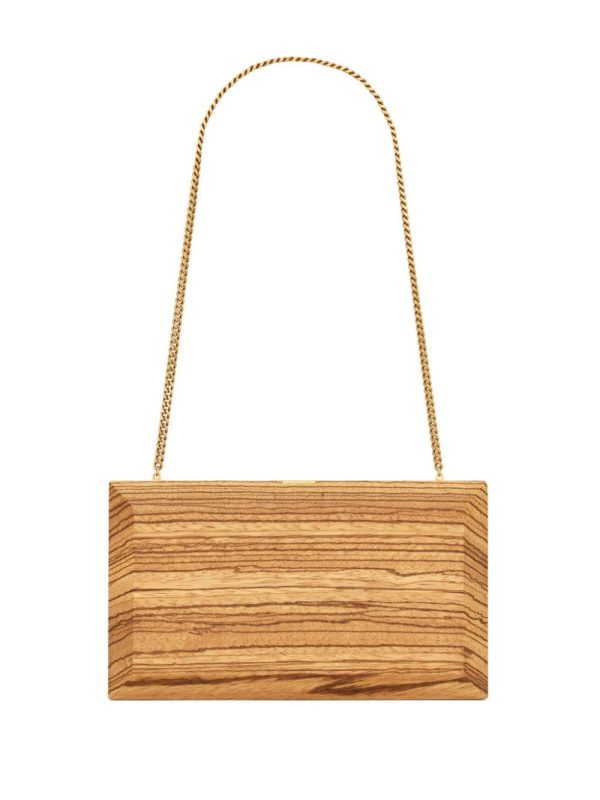 Saint Laurent Minaudiere wood clutch bag - Image 2