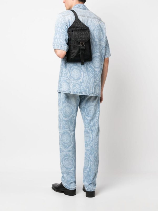 Versace logo-jacquard backpack - Image 2