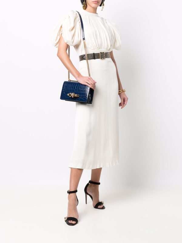 Alexander McQueen Jewelled crocodile-effect crossbody bag - Image 5