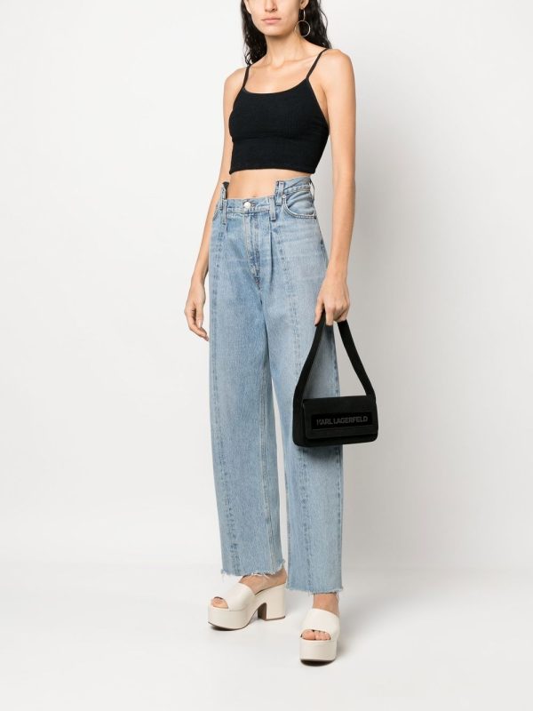 Karl Lagerfeld IKON K medium Flap suede shoulder bag - Image 2