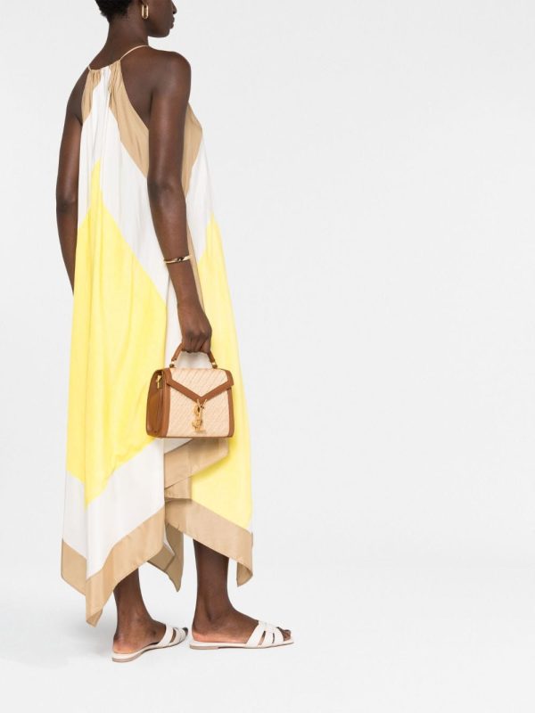 Saint Laurent mini Cassandra raffia tote bag - Image 2