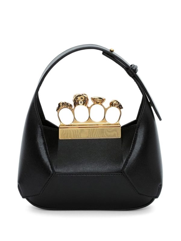 Alexander McQueen Jewelled Hobo leather mini bag - Image 5