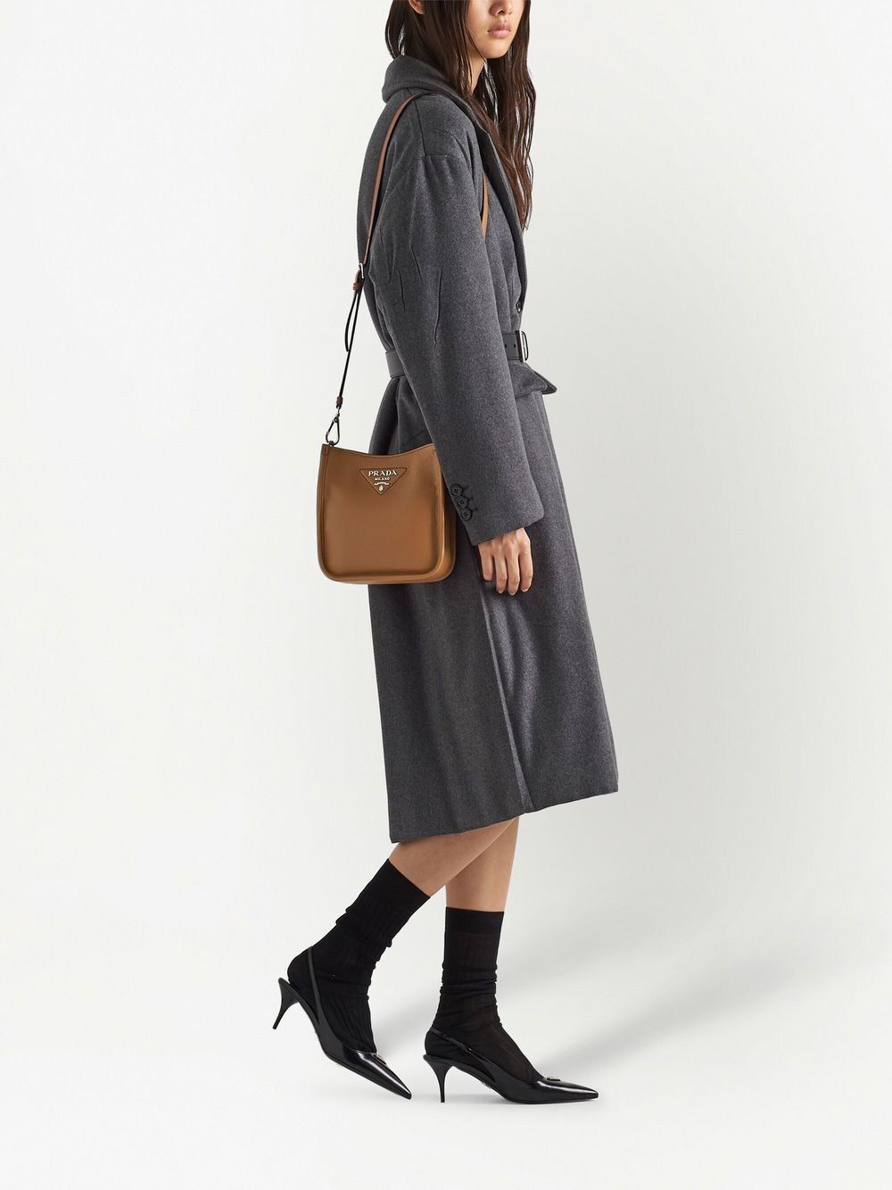 Prada mini logo-plaque shoulder bag - Image 2