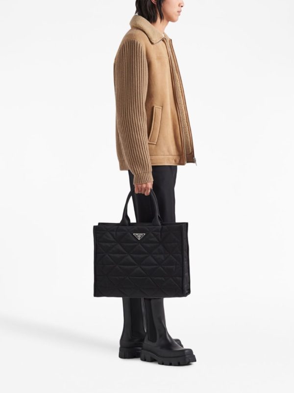 Prada Re-Nylon triangle logo tote bag - Image 2