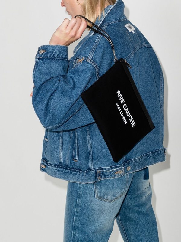 Saint Laurent logo print clutch - Image 3